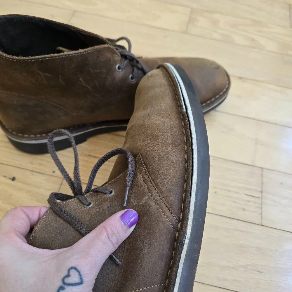 Clarks | Bushacre 2 brown leather collegiate chukka boots | MENS 9.5